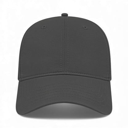 Front view of Cap America i8522 custom hat in graphite