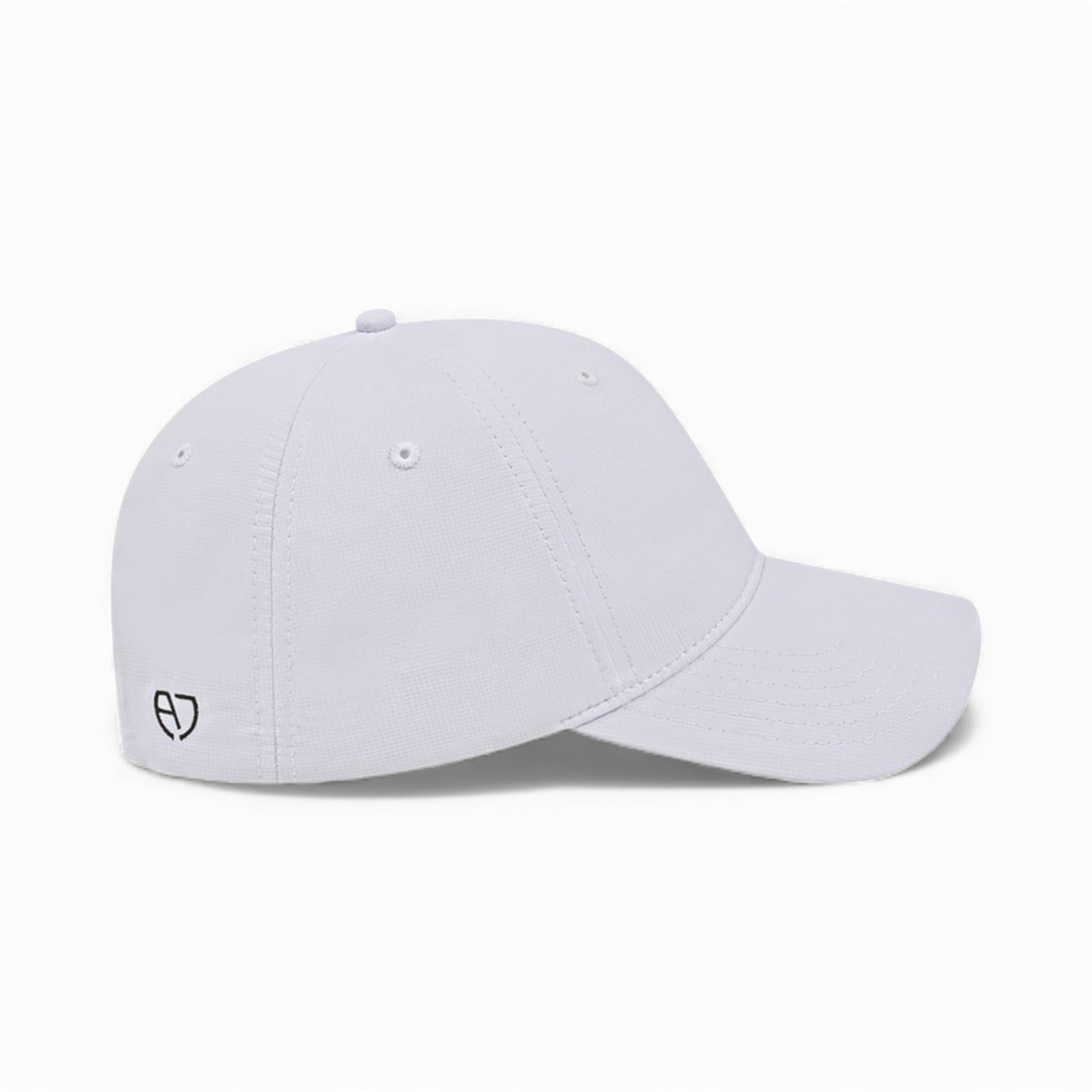 Right side view of Cap America i8522 custom hat in white