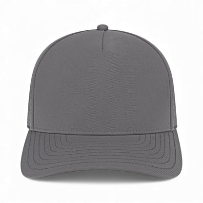 Front view of Cap America i8540 custom hat in charcoal