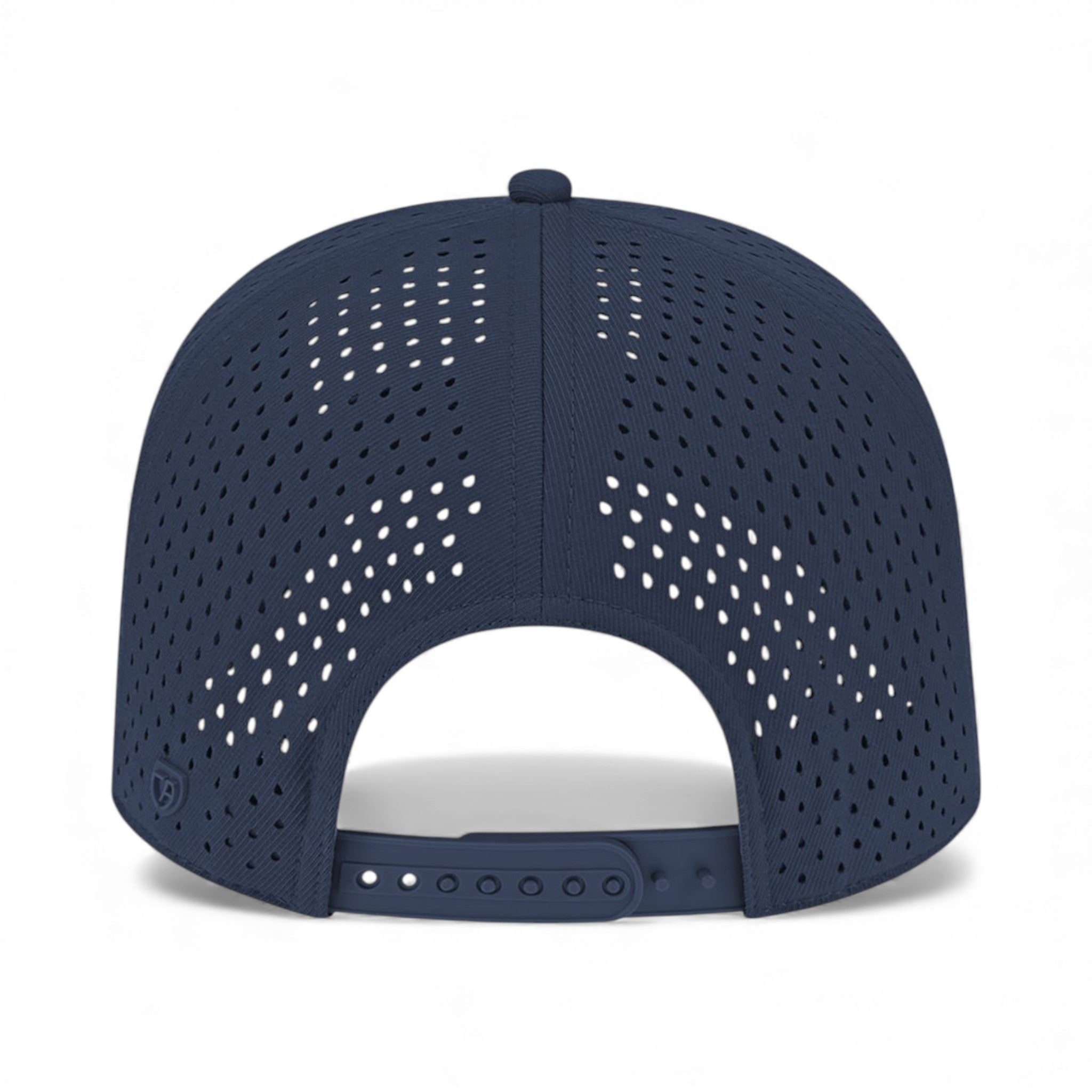 Back view of Cap America i8540 custom hat in navy