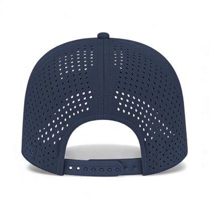 Back view of Cap America i8540 custom hat in navy