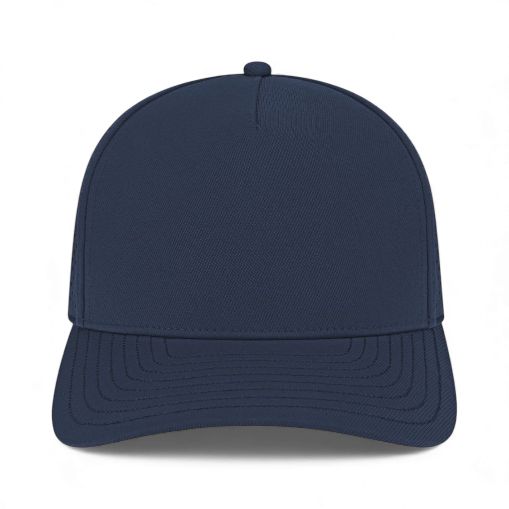 Front view of Cap America i8540 custom hat in navy