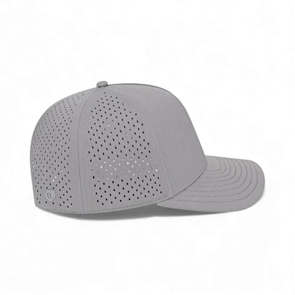 Right side view of Cap America i8540 custom hat in silver