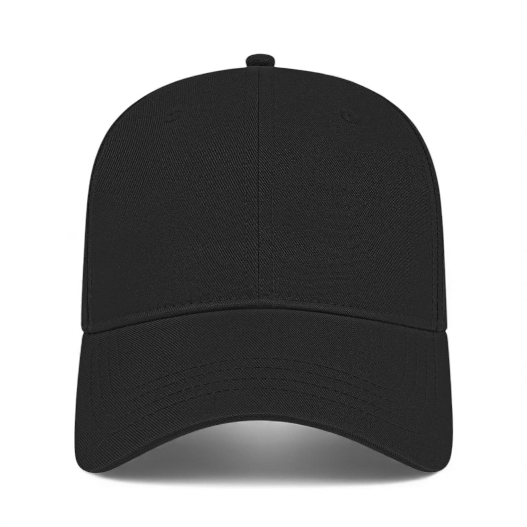 Front view of Cap America x700 custom hat in black