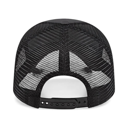 Back view of Cap America x800 custom hat in charcoal and black