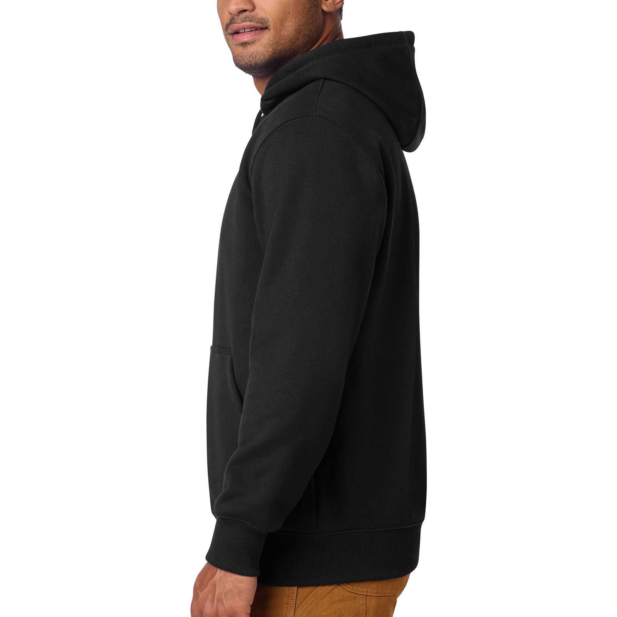 Carhartt CT100615 custom hoodie in black, left side view