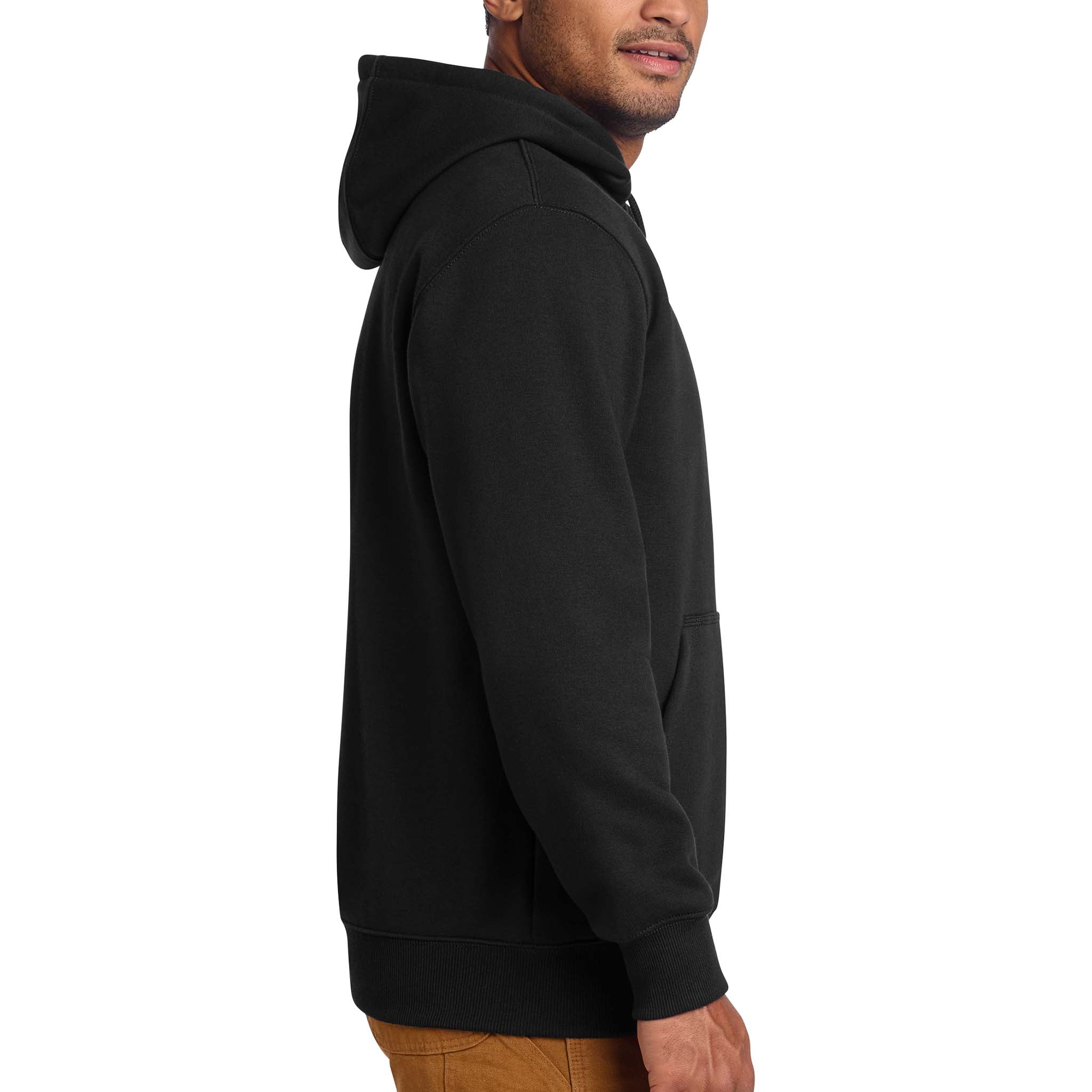 Carhartt CT100615 custom hoodie in black, right side view
