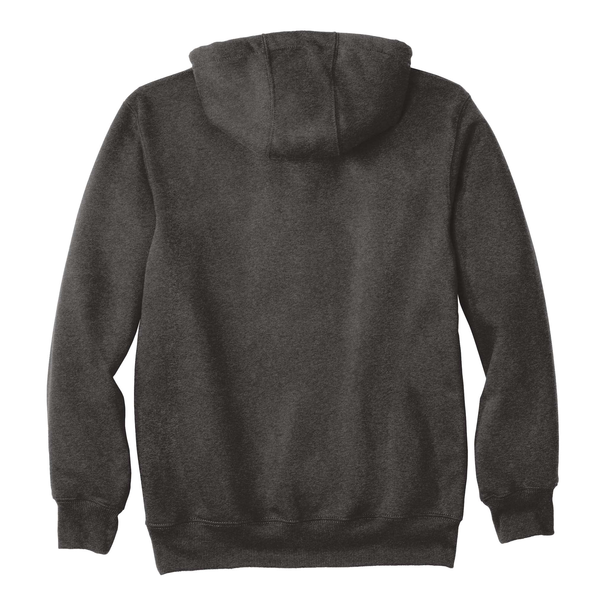 Carhartt CT100615 custom hoodie in carbon heather, back view