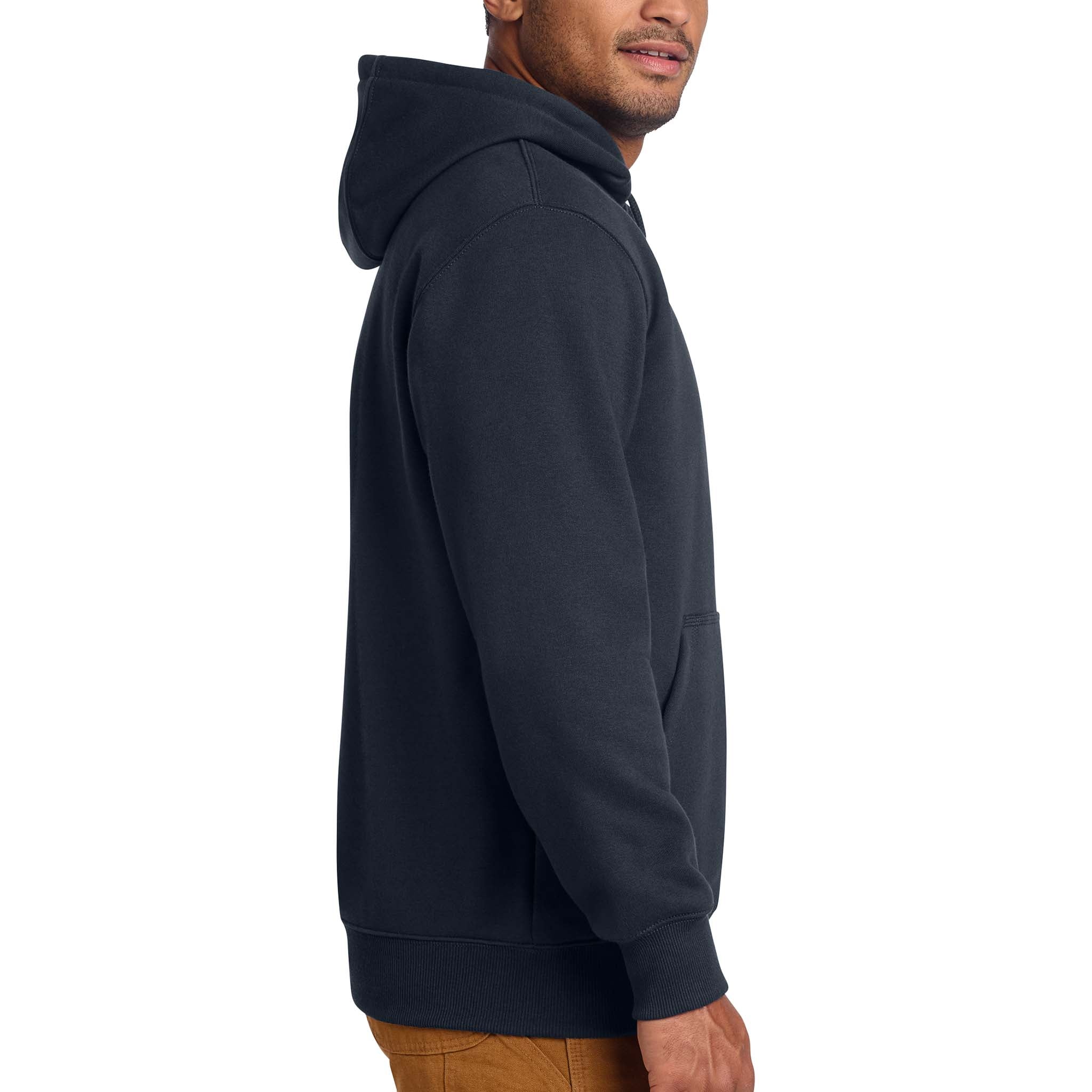 Carhartt CT100615 custom hoodie in new navy, right side view