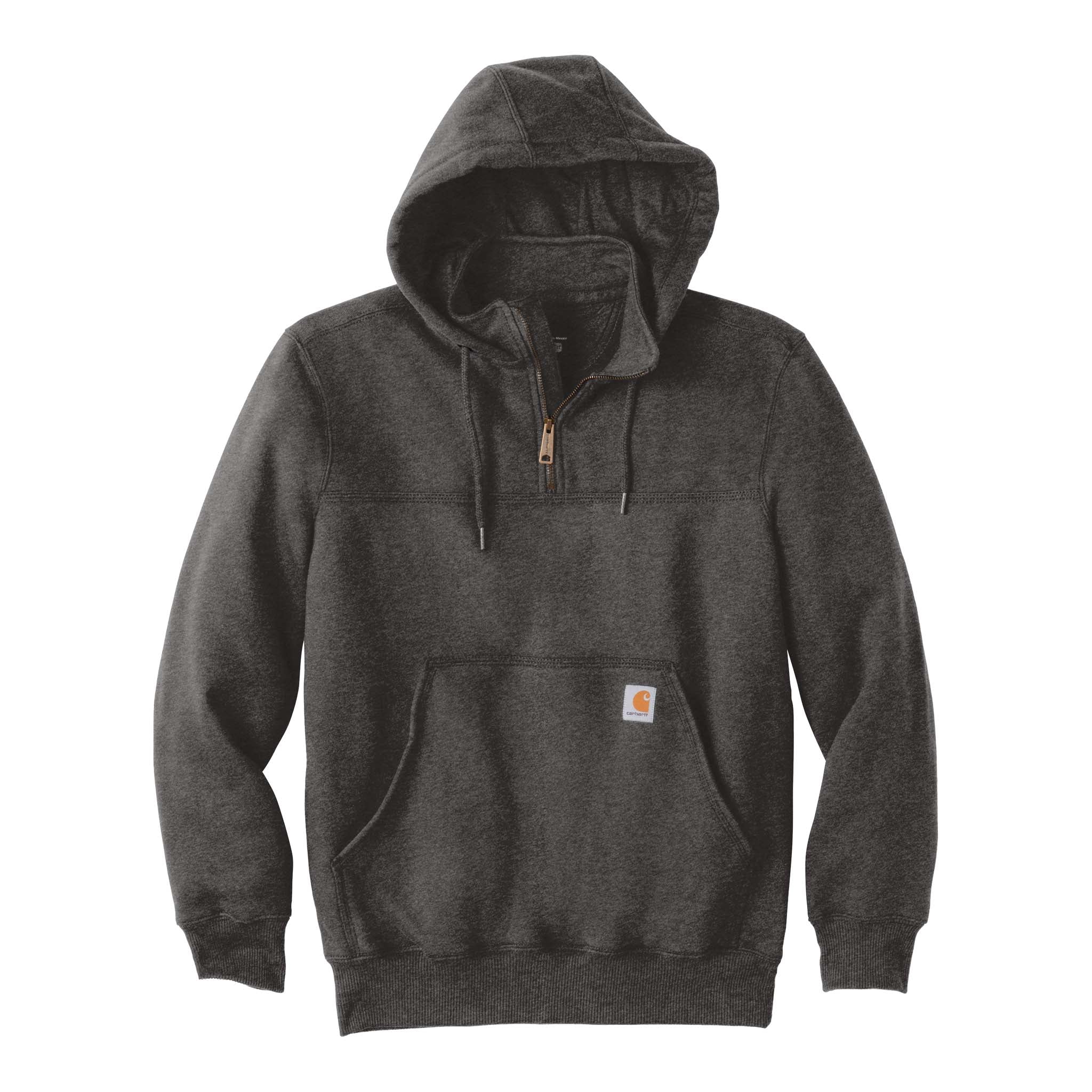 Carhartt CT100617 custom hoodie in carbon heather, front view