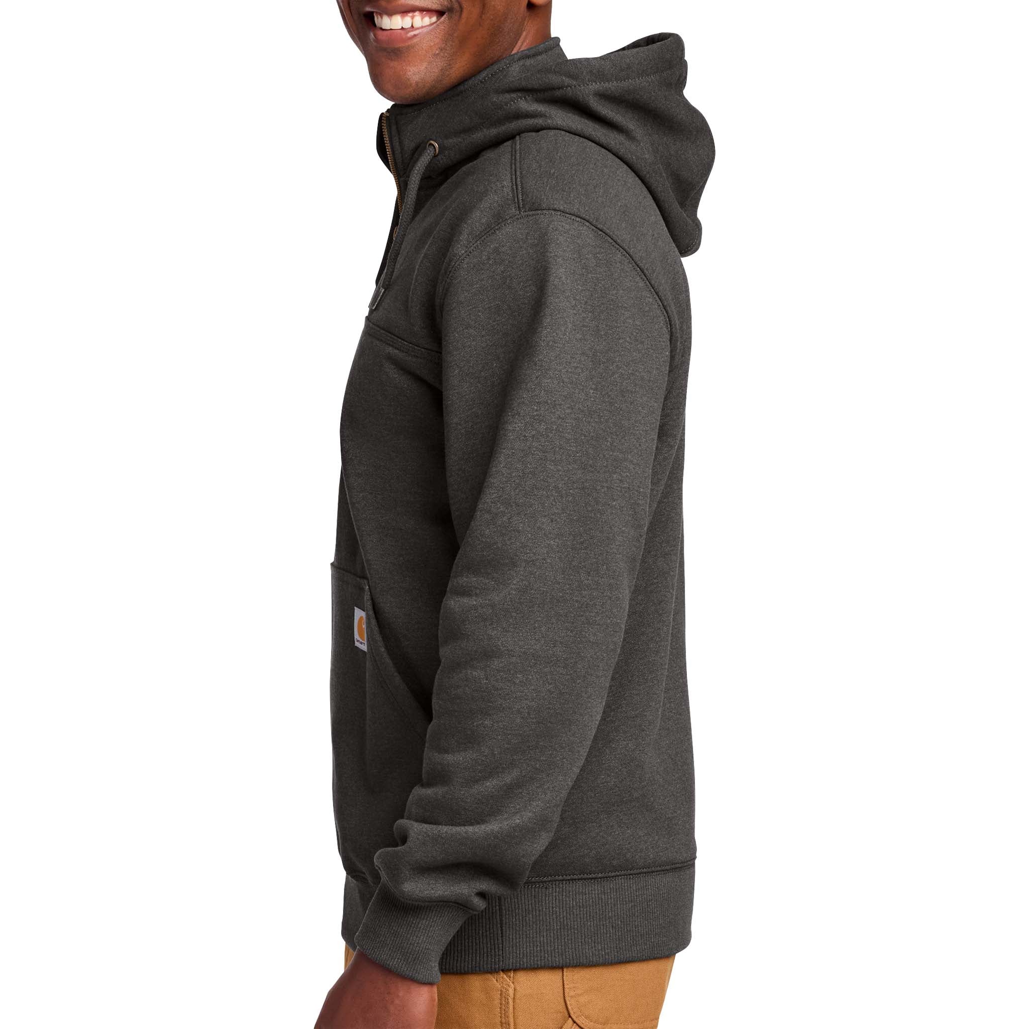 Carhartt CT100617 custom hoodie in carbon heather, left side view
