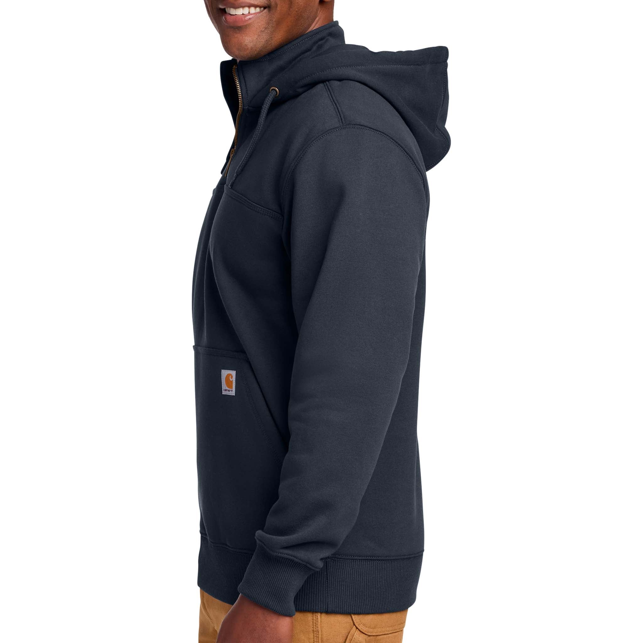 Carhartt CT100617 custom hoodie in new navy, left side view