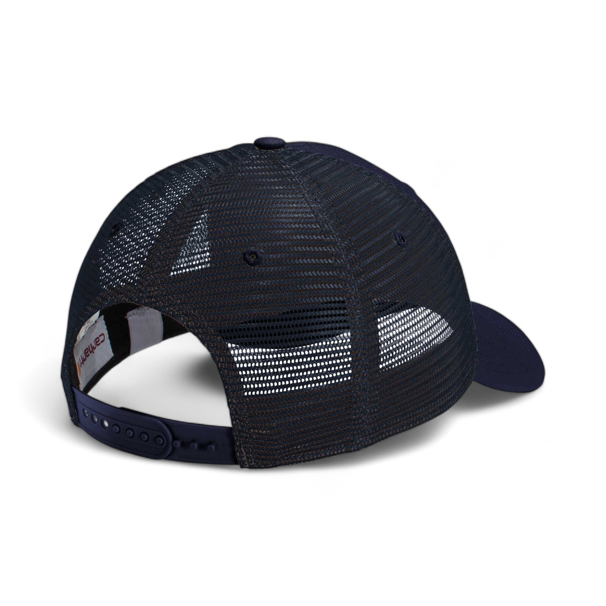 Back view of Carhartt CT103056 custom hat in navy