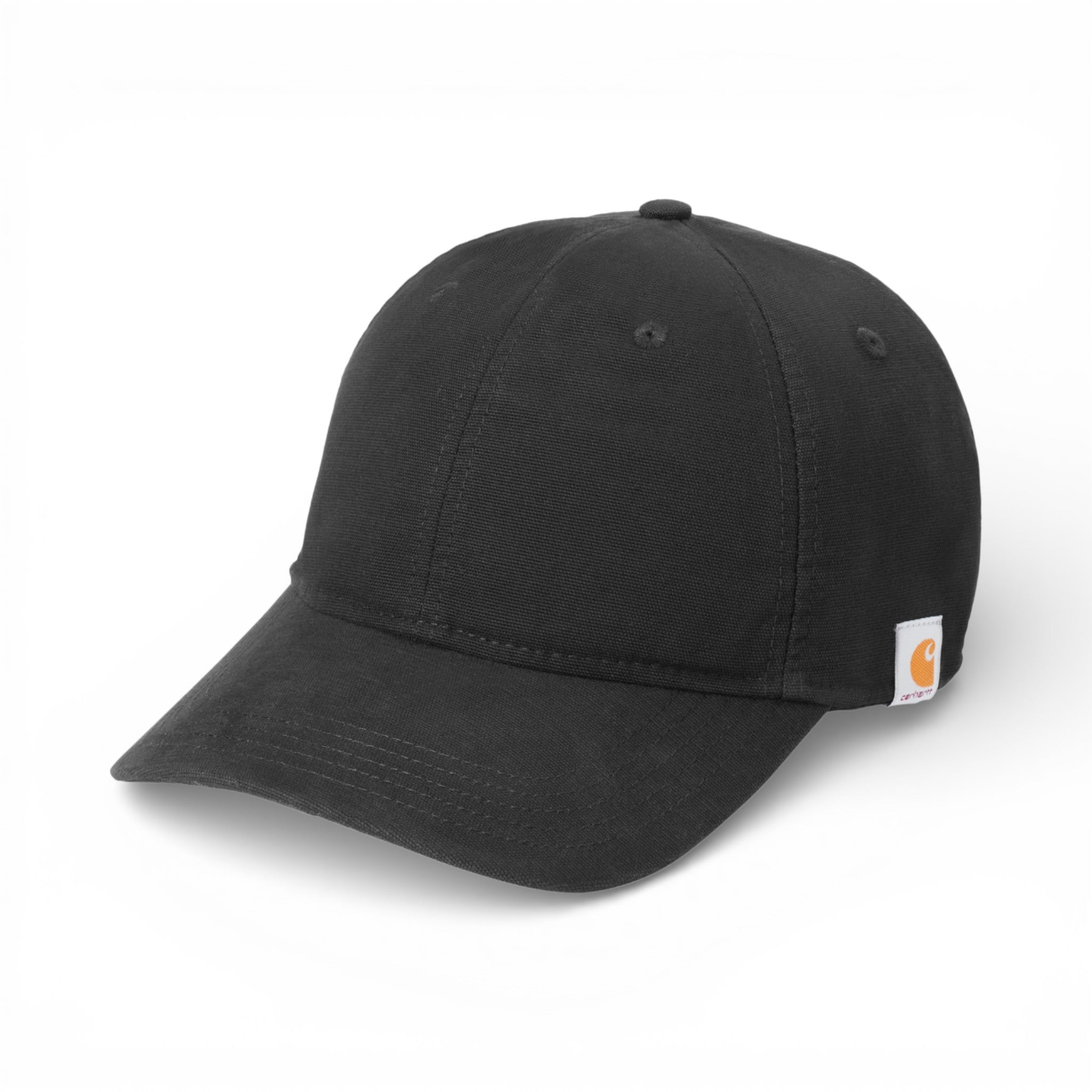 Left side view of Carhartt CT103938 custom hat in black