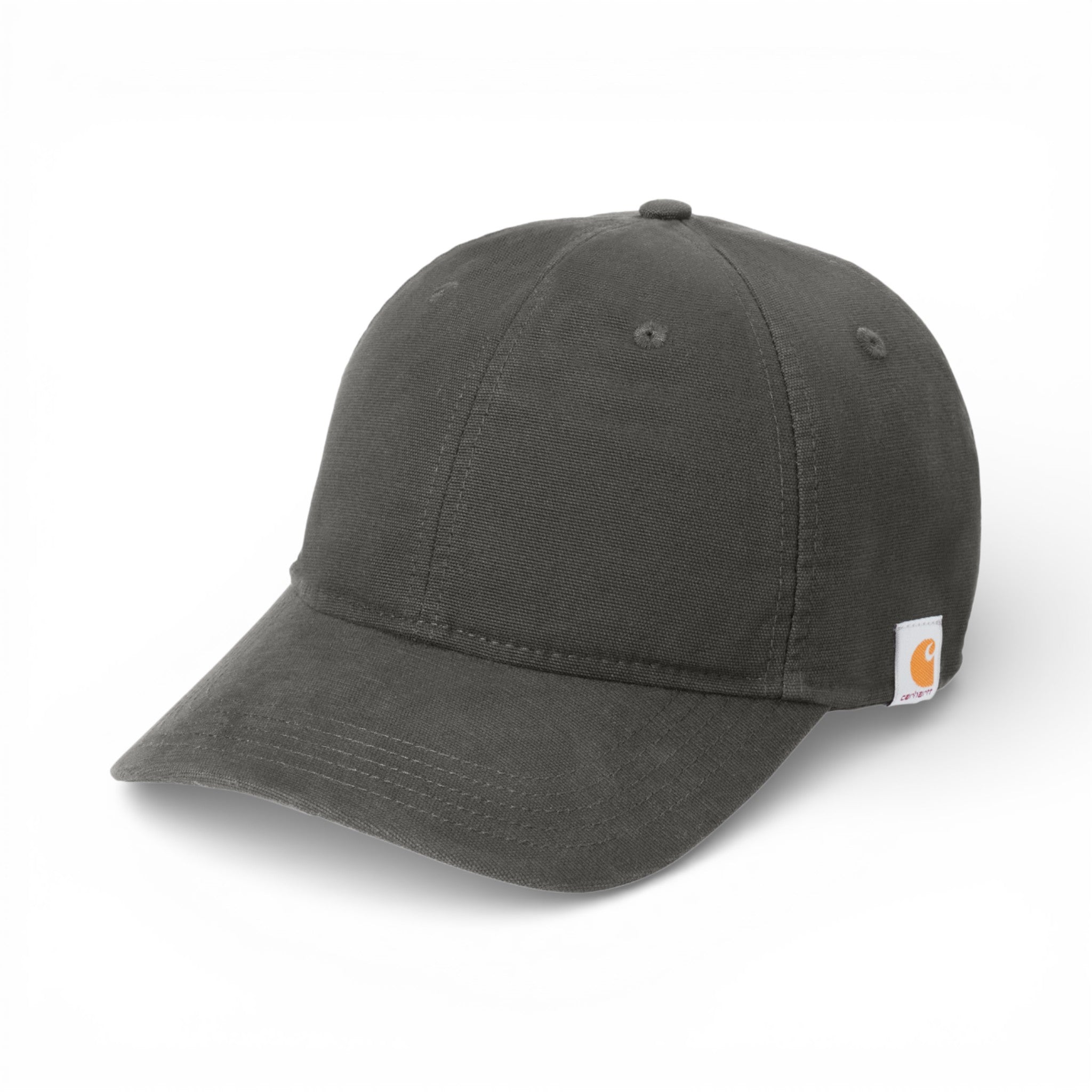Left side view of Carhartt CT103938 custom hat in gravel