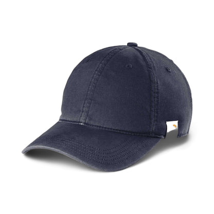 Side view of Carhartt CT103938 custom hat in navy