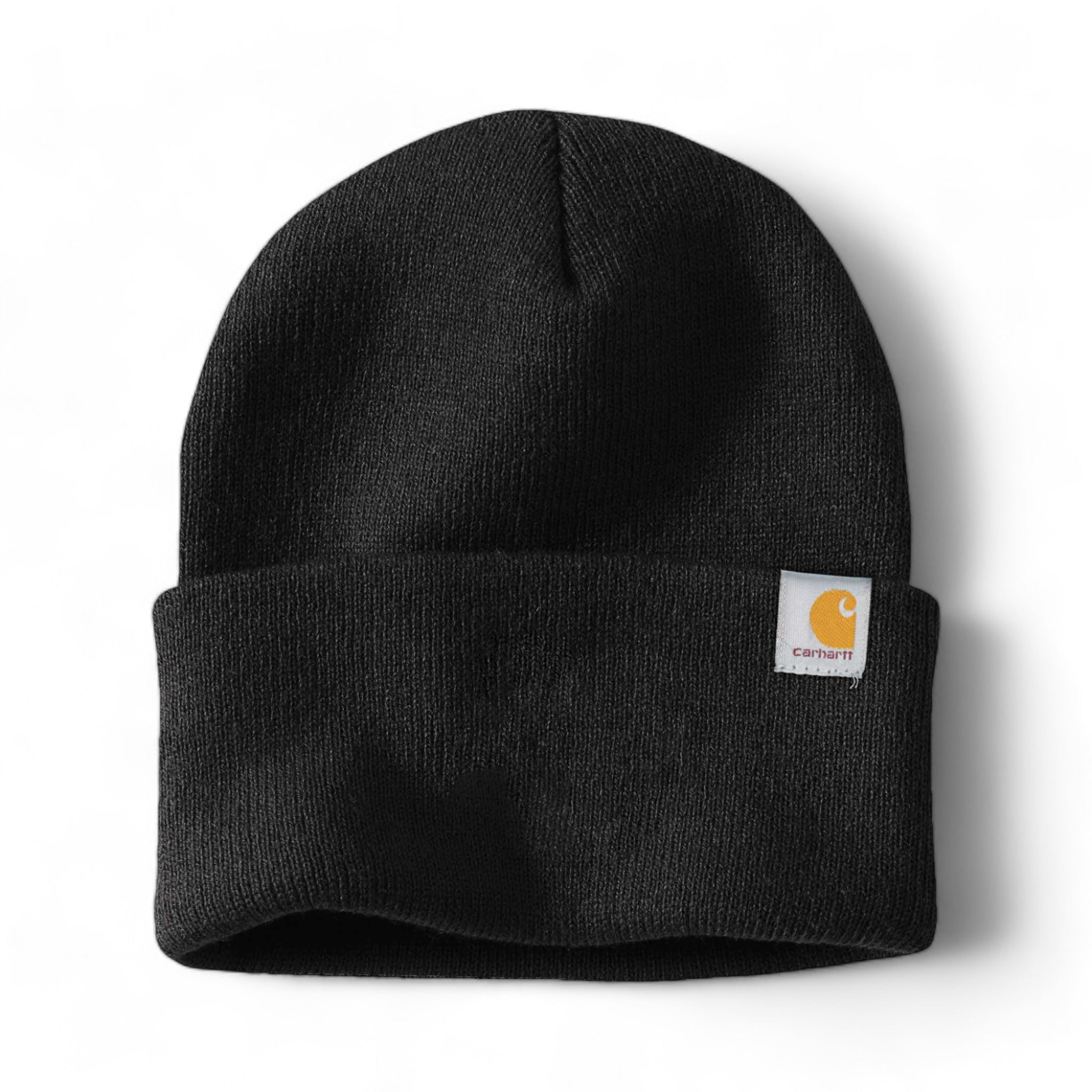 Front view of Carhartt CT104597 custom hat in black