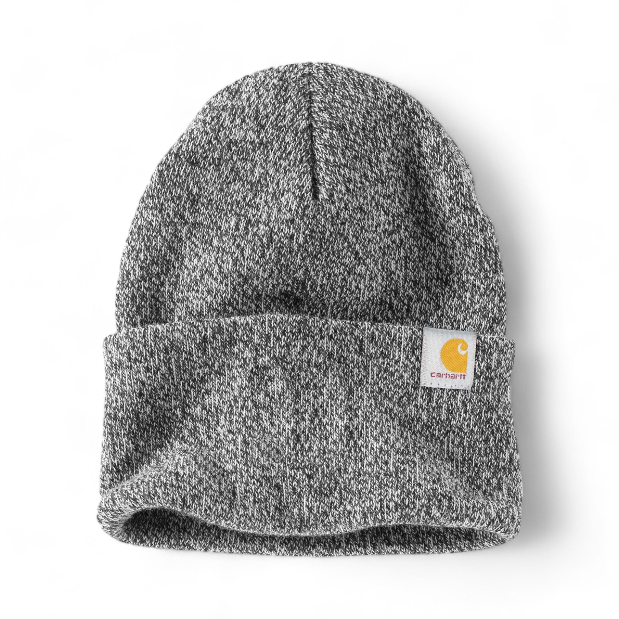 Front view of Carhartt CT104597 custom hat in black and white