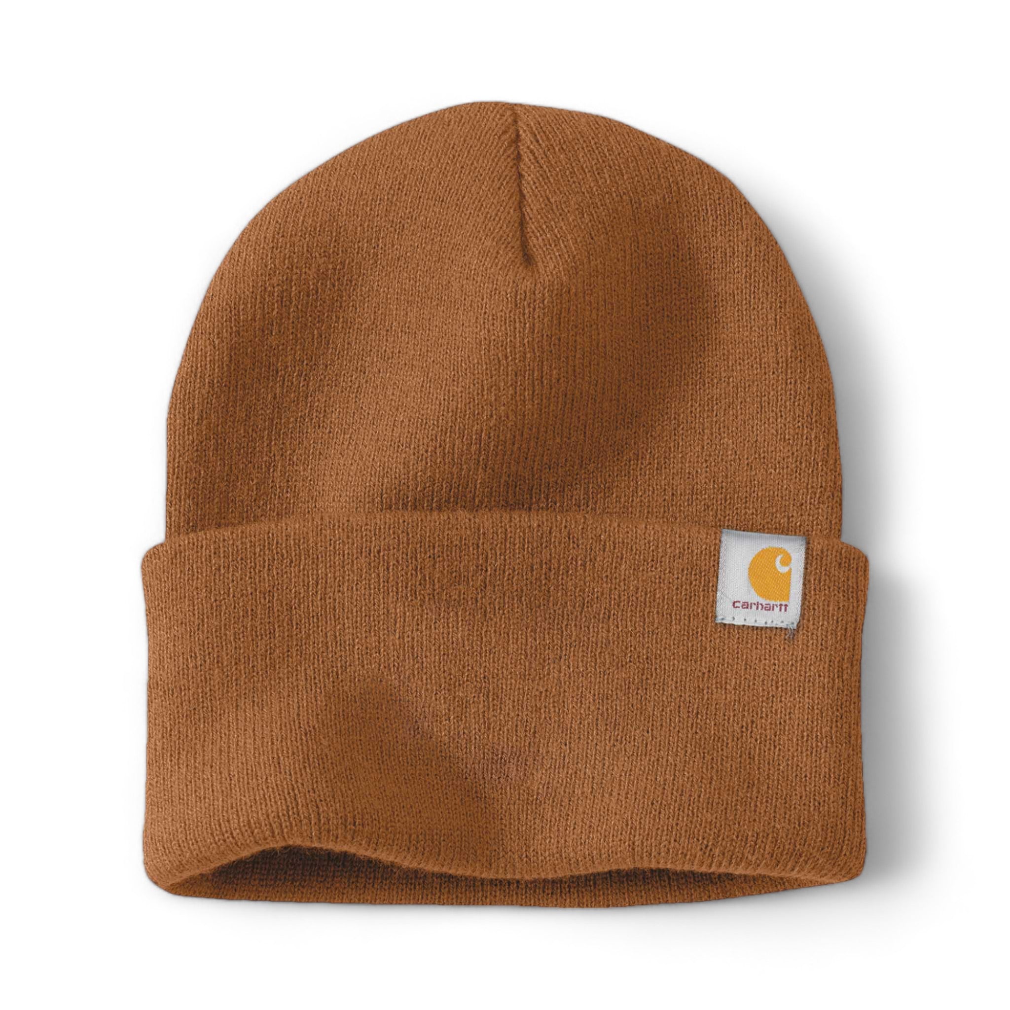 Front view of Carhartt CT104597 custom hat in carhartt brown