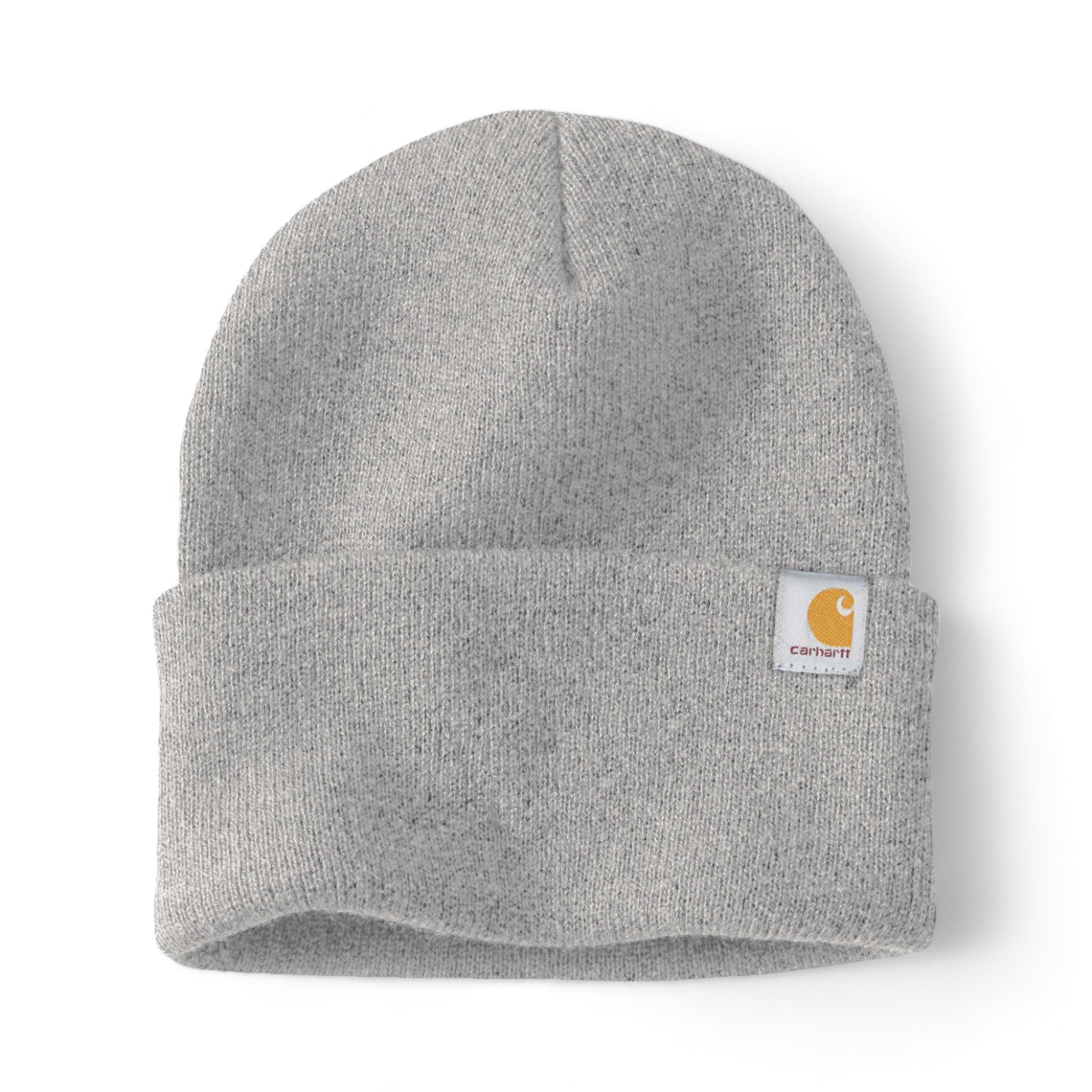 Front view of Carhartt CT104597 custom hat in heather grey
