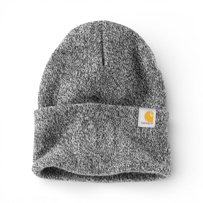 Left side view of Carhartt CT104597 custom hat in black and white