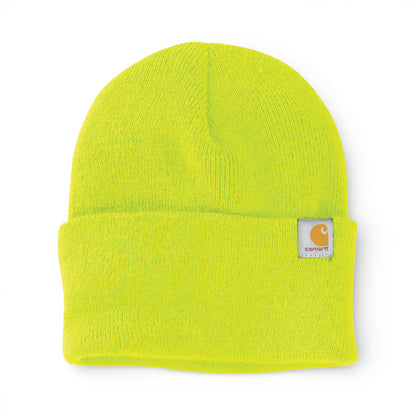 Right side view of Carhartt CT104597 custom hat in brite lime