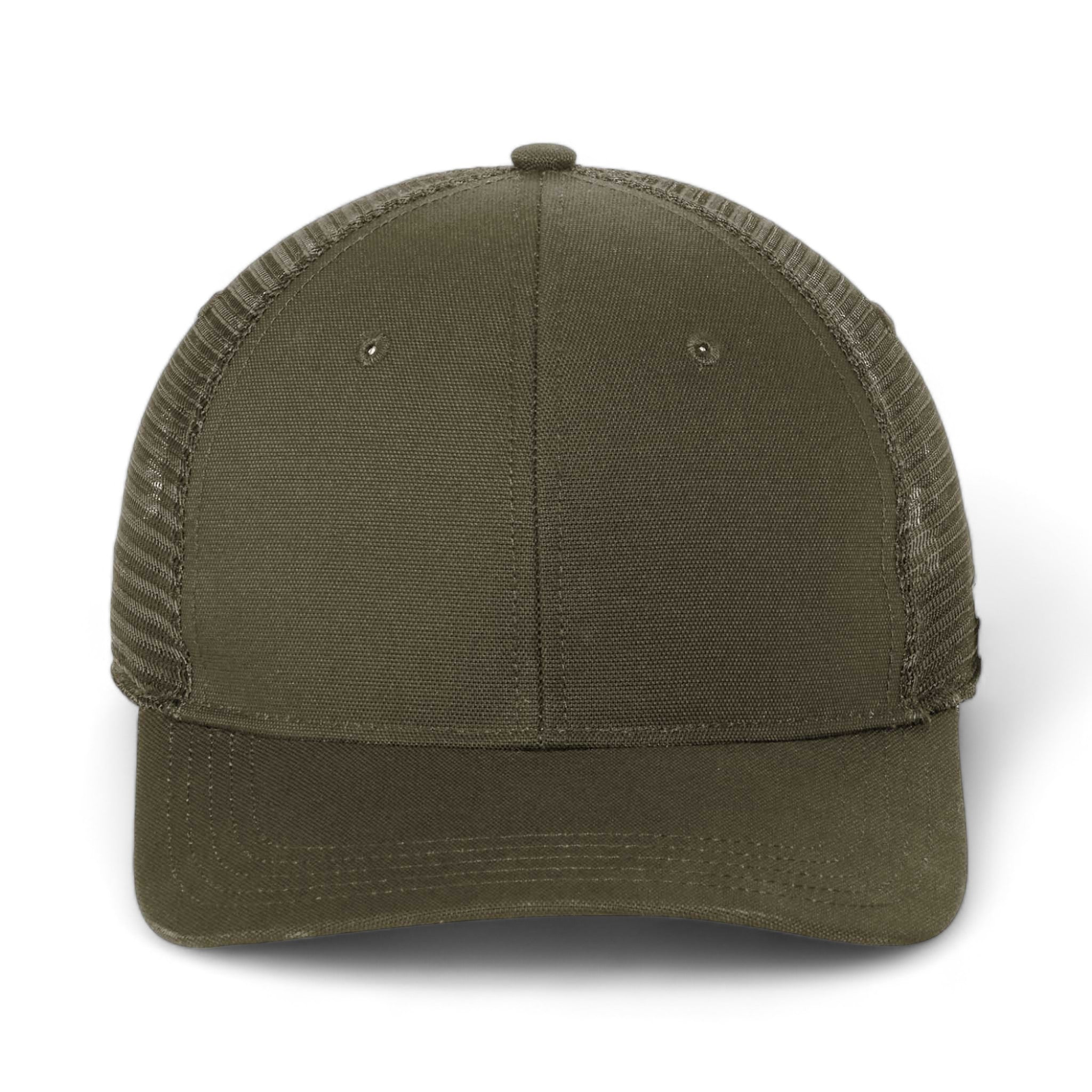 Front view of Carhartt CT105298 custom hat in moss
