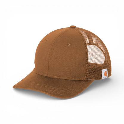 Left side view of Carhartt CT105298 custom hat in carhartt brown