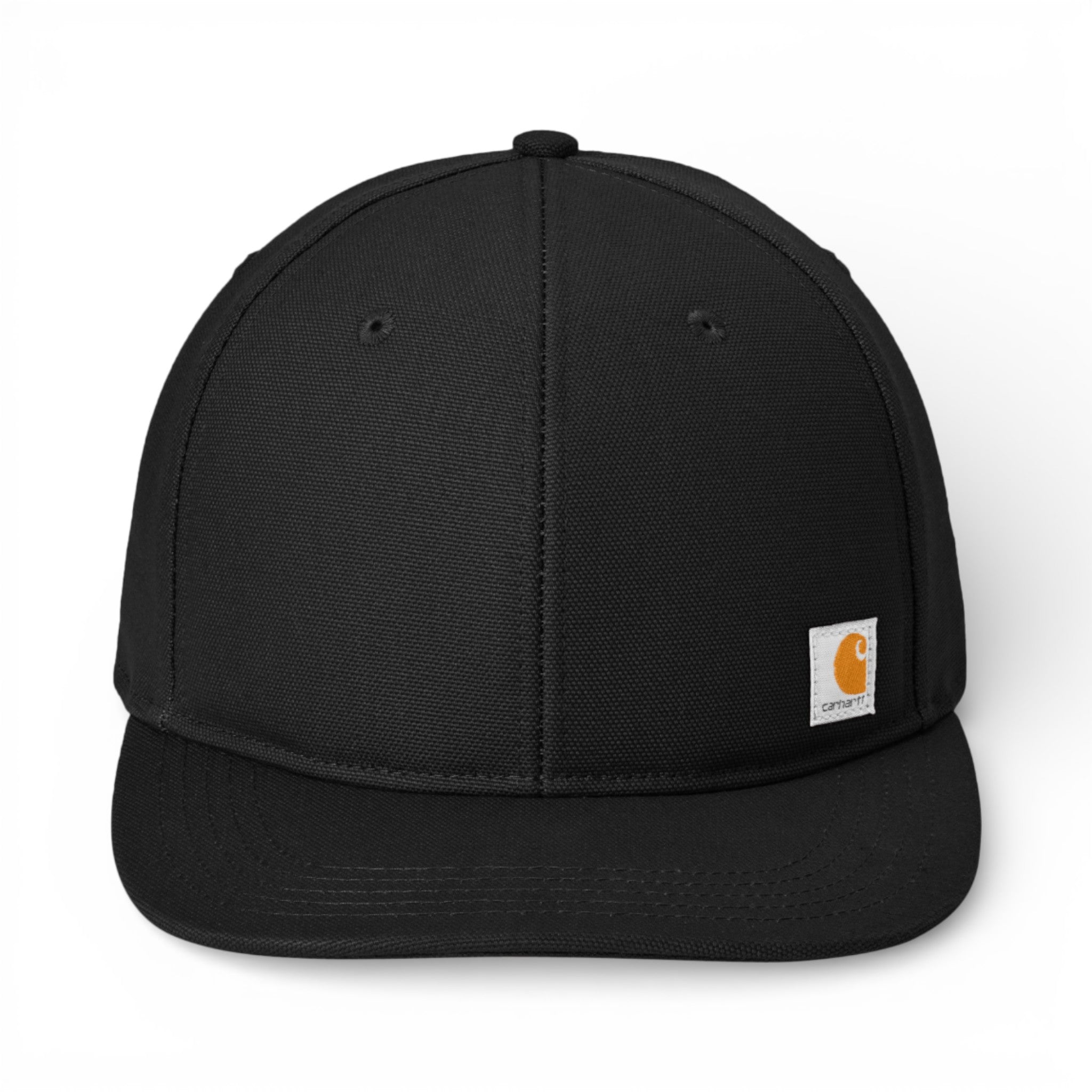Front view of Carhartt CT106665 custom hat in black