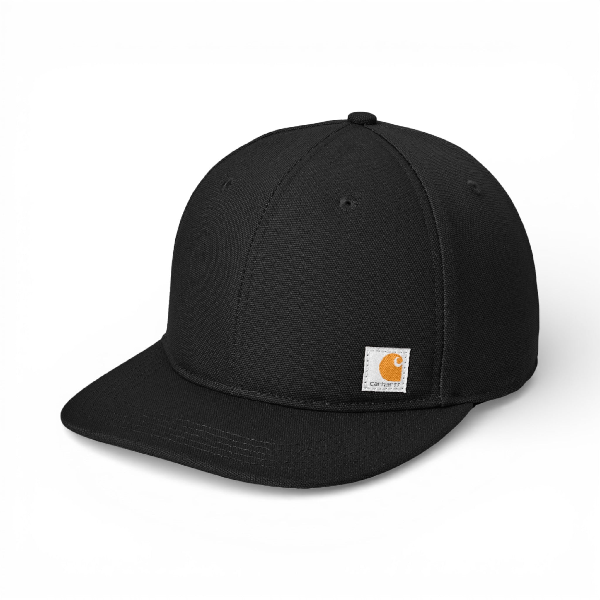 Left side view of Carhartt CT106665 custom hat in black