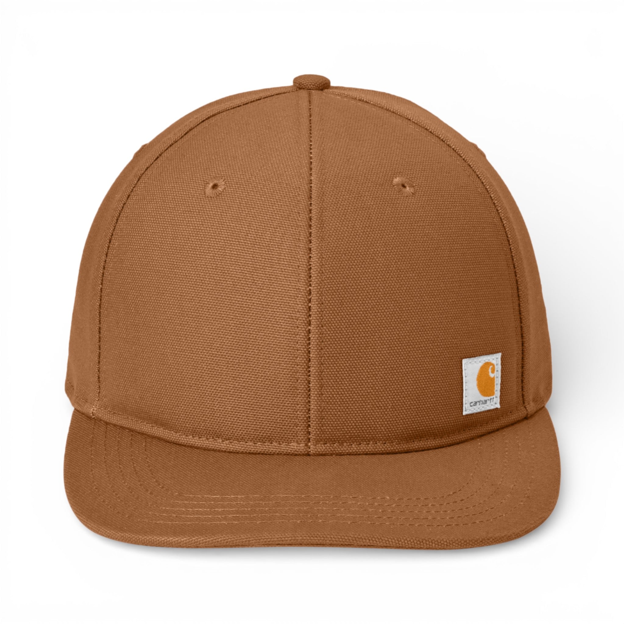 Front view of Carhartt CT106665 custom hat in carhartt brown