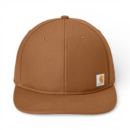 Front view of Carhartt CT106665 custom hat in carhartt brown