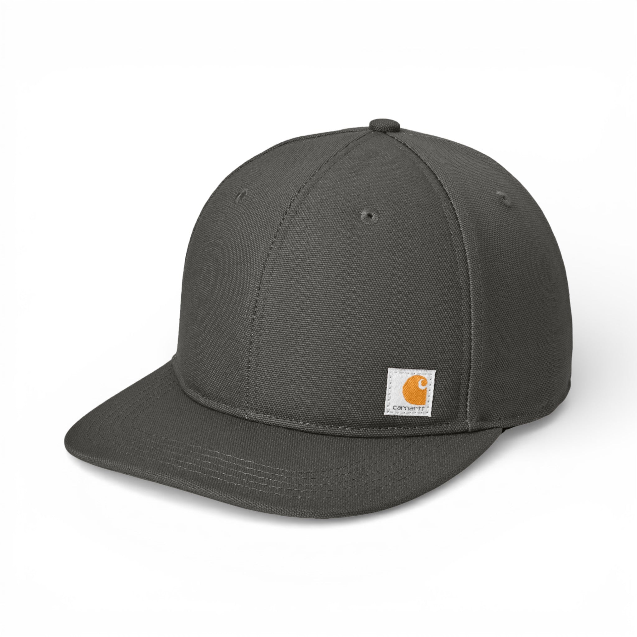 Left side view of Carhartt CT106665 custom hat in gravel