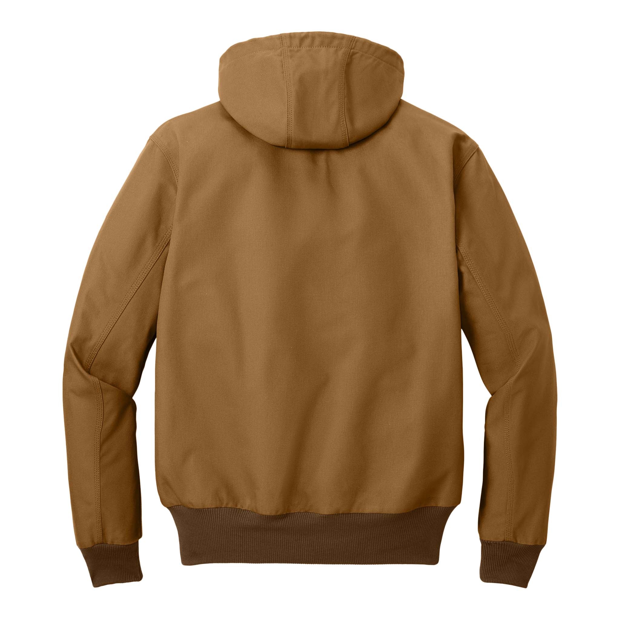 Carhartt CT106678 custom jacket in carhartt brown, back view