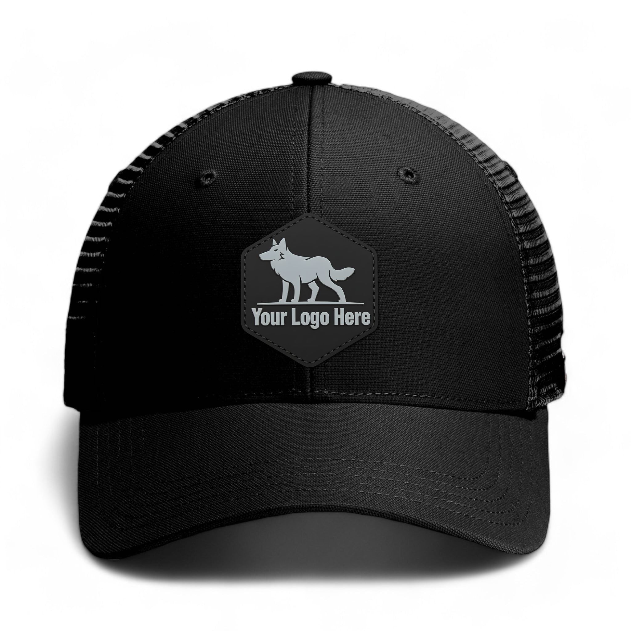 PVC patch preview of Carhartt CT106687 custom hat in black