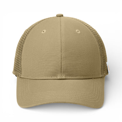 Front view of Carhartt CT106687 custom hat in dark khaki
