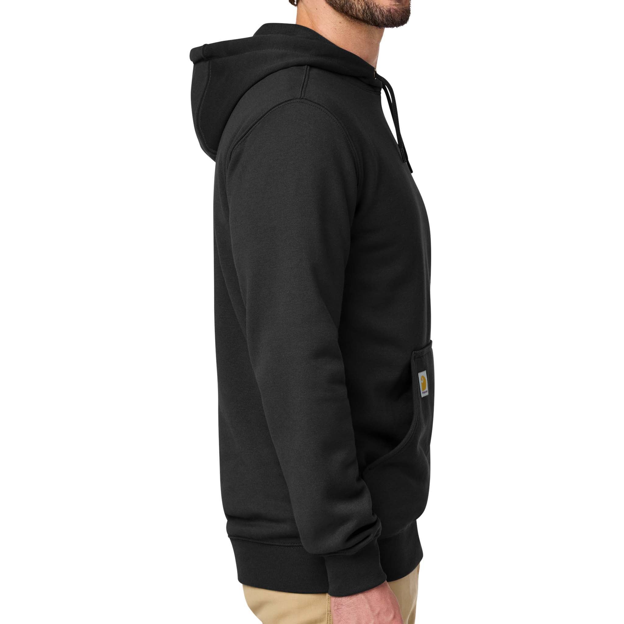 Carhartt CTK121 custom hoodie in black, right side view