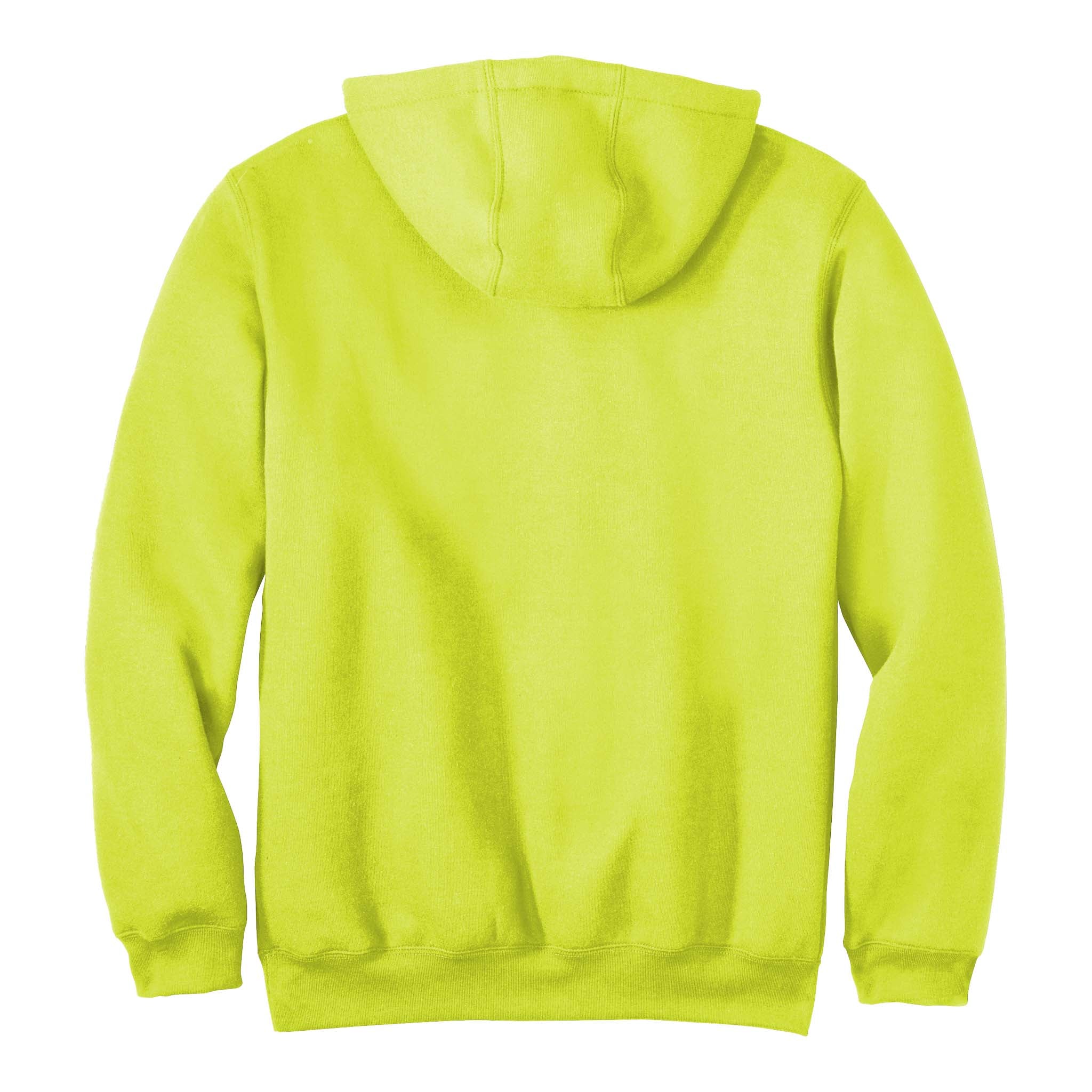 Carhartt CTK121 custom hoodie in brite lime, back view