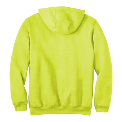 Carhartt CTK121 custom hoodie in brite lime, back view