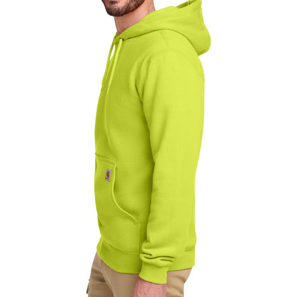 Carhartt CTK121 custom hoodie in brite lime, left side view