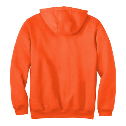 Carhartt CTK121 custom hoodie in brite orange, back view