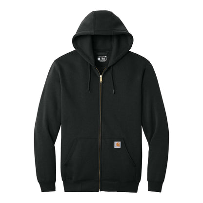 Carhartt CTK122 custom full-zip hoodie in black, front view
