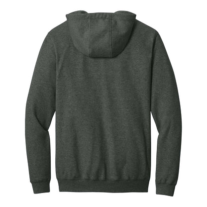 Carhartt CTK122 custom full-zip hoodie in carbon heather, back view