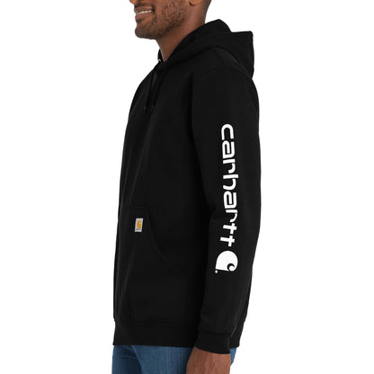 Carhartt CTK288 custom hoodie in black, left side view