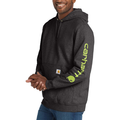 Carhartt CTK288 custom hoodie in carbon heather, left side view