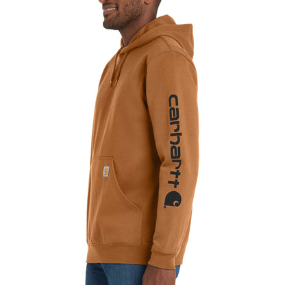 Carhartt CTK288 custom hoodie in carhartt brown, left side view