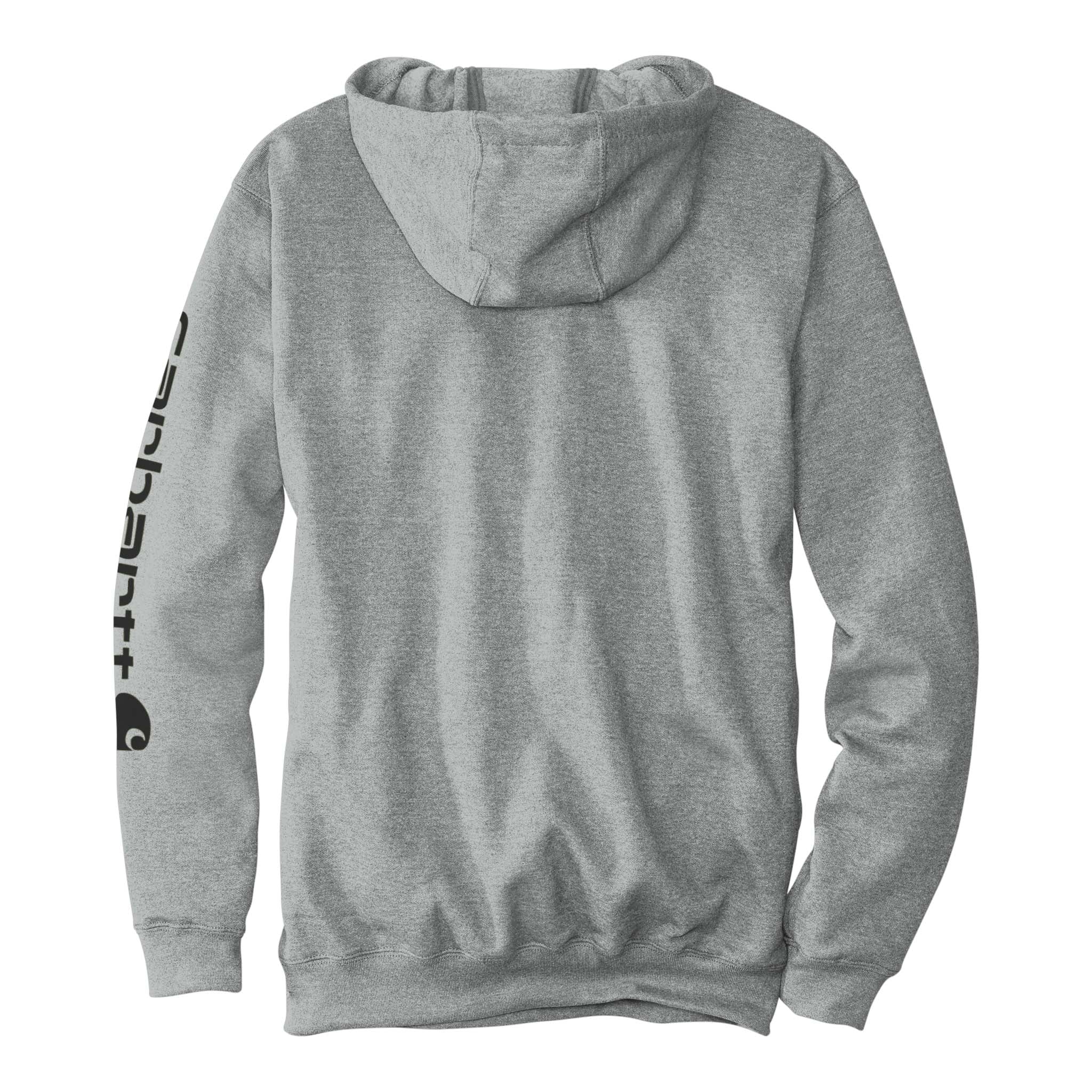 Carhartt CTK288 custom hoodie in heather grey, back view