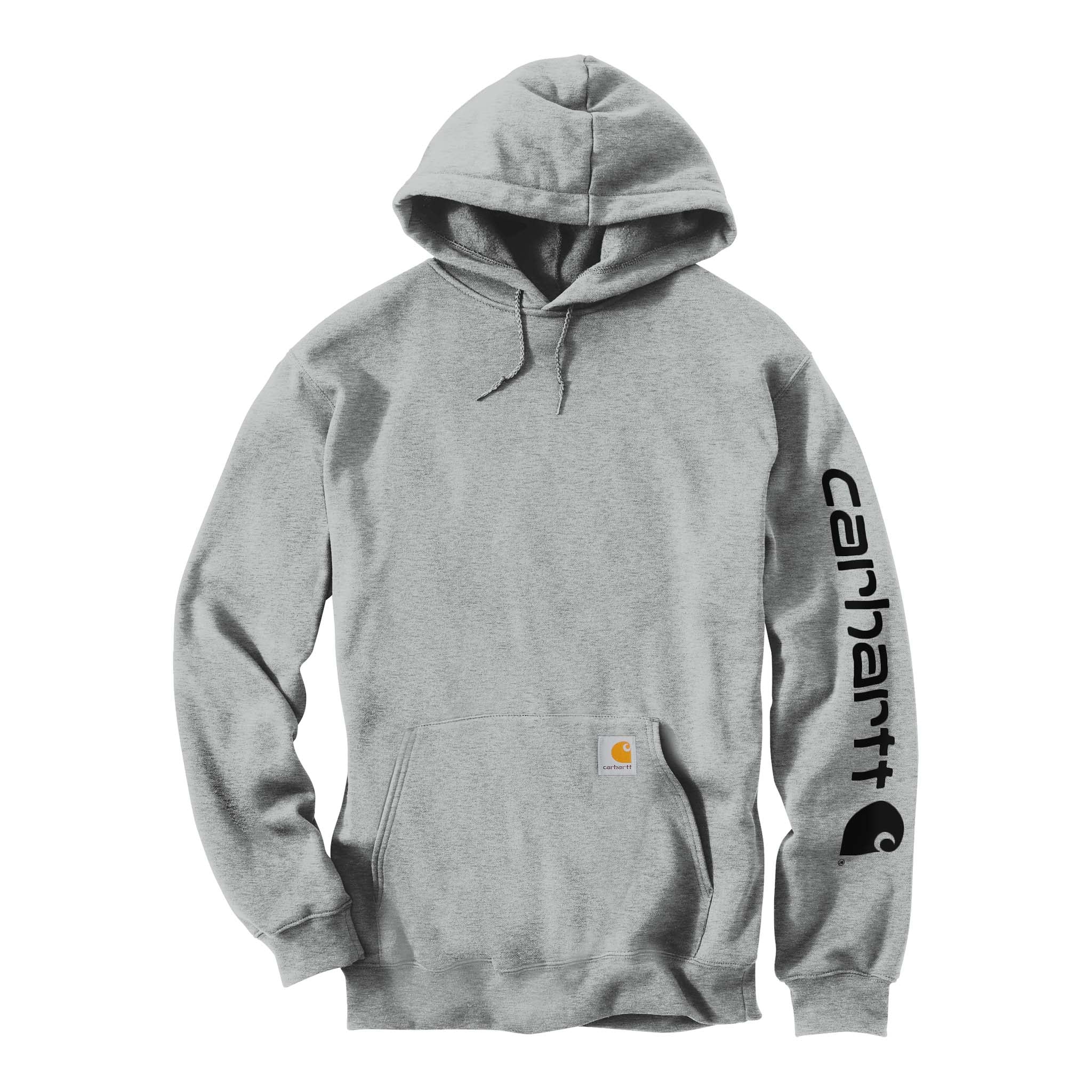 Carhartt CTK288 custom hoodie in heather grey, front view