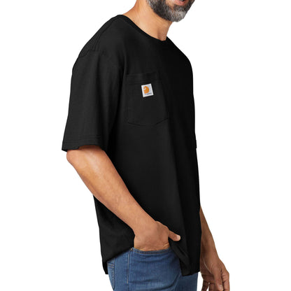 Carhartt CTK87 custom short sleeve t-shirt in black, right side view
