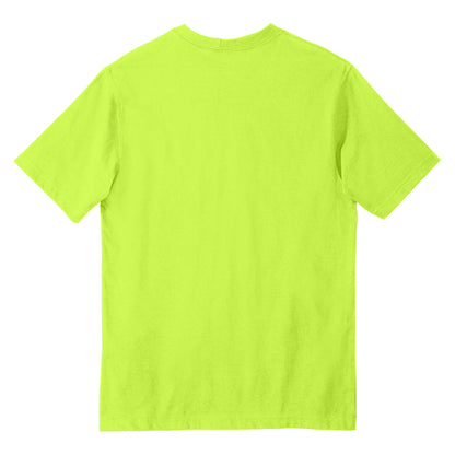 Carhartt CTK87 custom short sleeve t-shirt in brite lime, back view